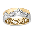 14k Canadian Gold Whistler Mountain Scene Band Ring | Unisex | Custom Order