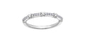 10k White Gold Diamond X & O Stacker Ring | 0.08ct | Whistler Keepsake