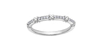 10k White Gold Diamond X & O Stacker Ring | 0.08ct | Whistler Keepsake