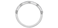 10k White Gold Diamond X & O Stacker Ring | 0.08ct | Whistler Keepsake