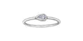 10k White Gold Pear Shape Diamond Bezel Stacker Ring | 0.10ct | Whistler Keepsake