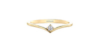 14k Yellow Gold Canadian Diamond Tiara Solitaire Ring | 0.04ct | Whistler Keepsake