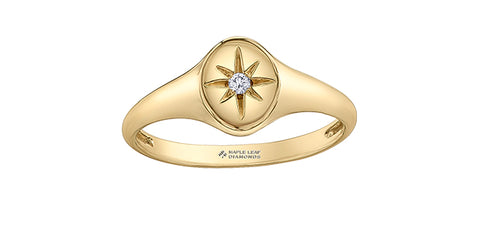 10k Celestial Star Diamond Ring