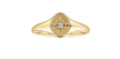 10k Celestial Star Diamond Ring