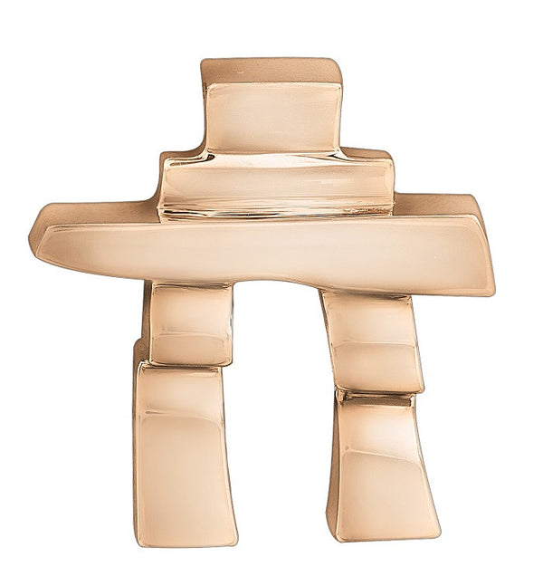 14k Rose Gold Inukshuk Pendant