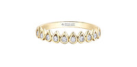 14k Yellow Gold Diamond Stacker Ring