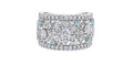 14k White Gold Canadian Diamond Snowflake Dinner Ring | 1.67cttw | Luxury Whistler Statement Ring
