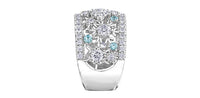 14k White Gold Canadian Diamond Snowflake Dinner Ring | 1.67cttw | Luxury Whistler Statement Ring