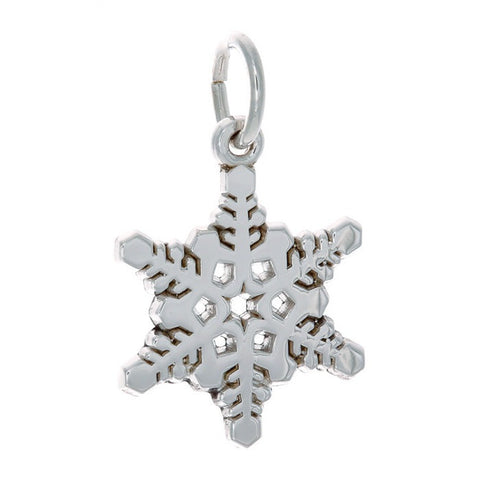 Sterling Silver Detailed Snowflake Charm