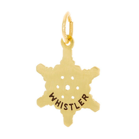 10k Yellow Gold Detailed Snowflake Charm