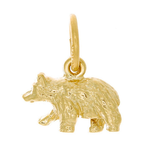 10k Yellow Gold Bear Charm