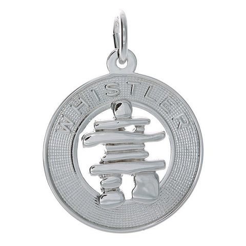 Sterling Silver Whistler Inukshuk Charm