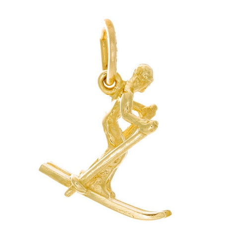 10k Yellow Gold Skier Charm