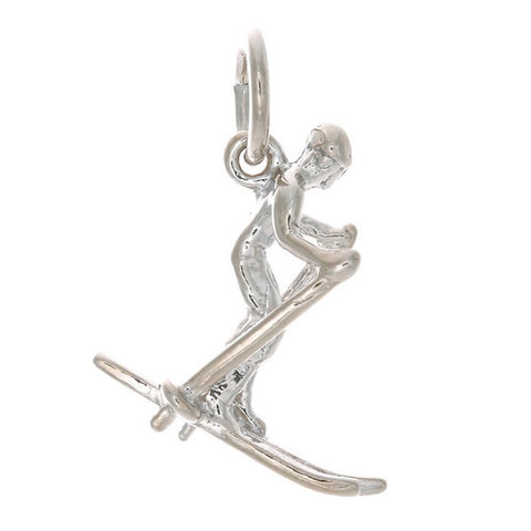 Sterling Silver Skier Charm