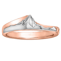 14k Rose & White Gold Canadian Diamond Whistler Mountain Ring | Whistler Keepsake