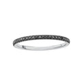 10k White Gold Black Diamond Fine Wedding Band | 0.10cttw | Black Rhodium | Whistler Keepsake