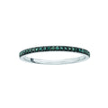 10k White Gold Blue Diamond Fine Wedding Band | 0.10cttw | Black Rhodium | Whistler Keepsake