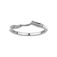 10k White Gold Diamond Delicate Wedding Band | 0.05cttw | Matches Delicate Engagement Ring