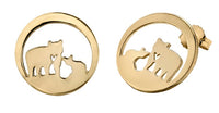 14k Canadian Gold Jeanie Bear Stud Earrings | Ethical Luxury | Yellow, White & Two-Tone