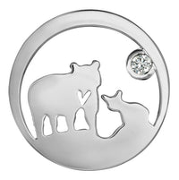 14k Canadian Gold Diamond Jeanie Bear Pendant — Medium